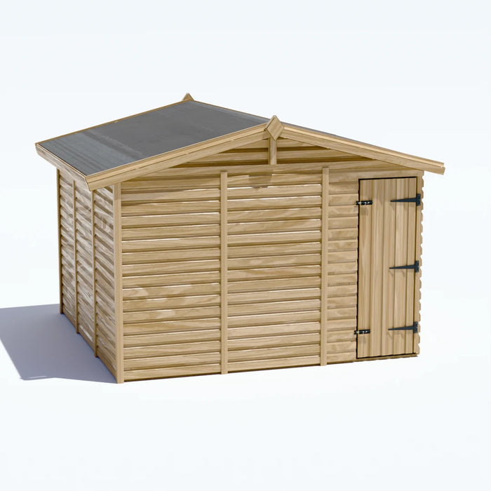 10x10ft Wooden Garden Shed | Windowless | Apex Roof