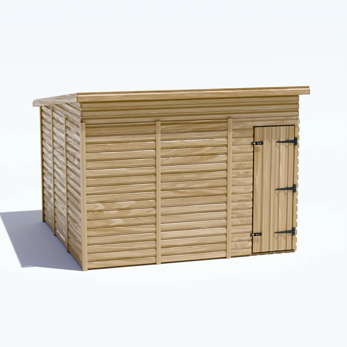 10x10ft Wooden Garden Shed | Windowless | Pent Roof