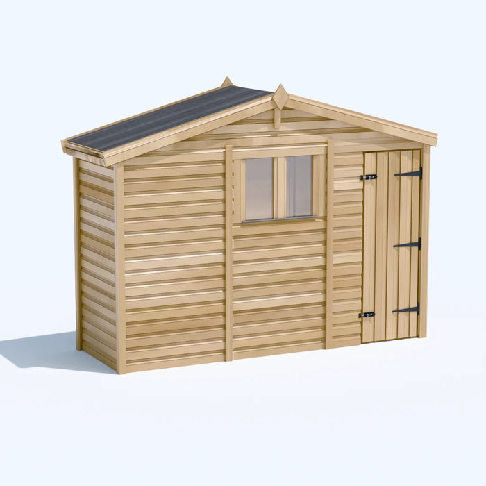 10x3ft Wooden Garden Shed | Windowed | Apex Roof