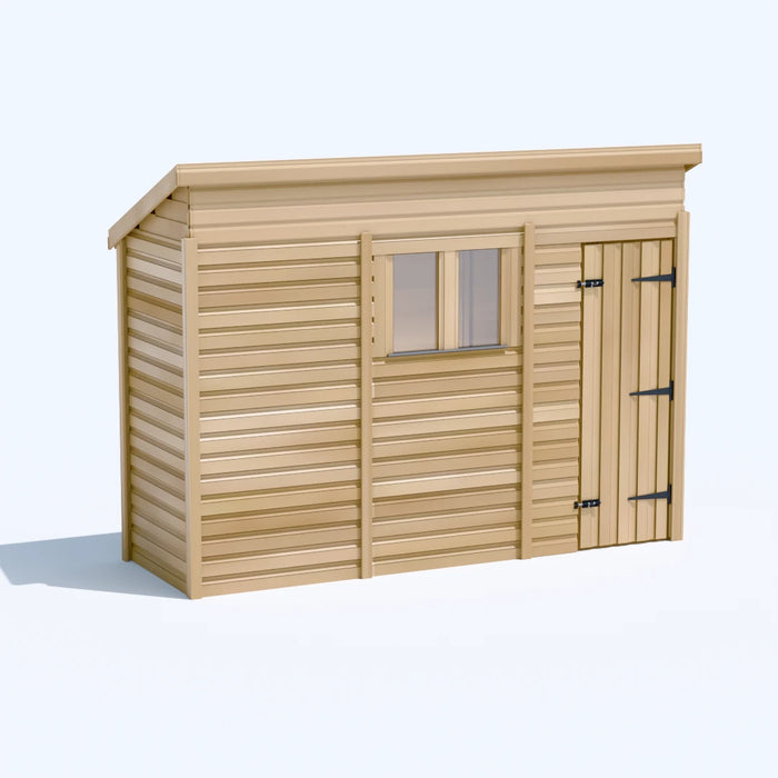 10x3ft Wooden Garden Shed | Windowed | Pent Roof