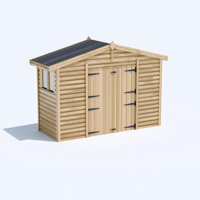 10x4ft Wooden Garden Shed | Windowed | Apex Roof