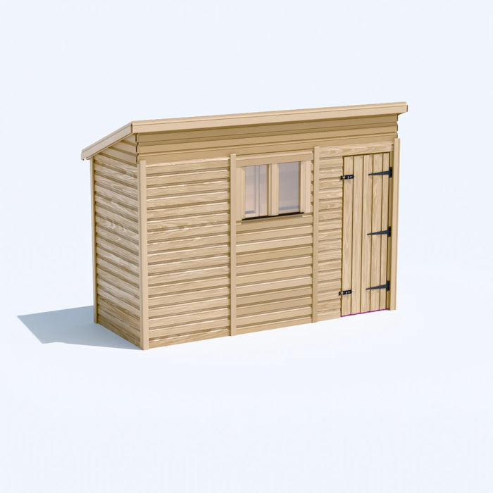 10x4ft Wooden Garden Shed | Windowed | Pent Roof