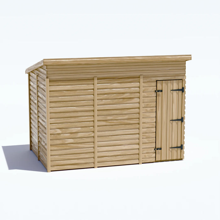 10x6.5ft Wooden Garden Shed | Windowless | Pent Roof