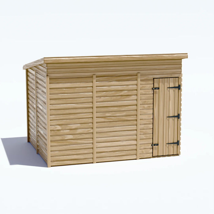 10x8ft Wooden Garden Shed | Windowless | Pent Roof