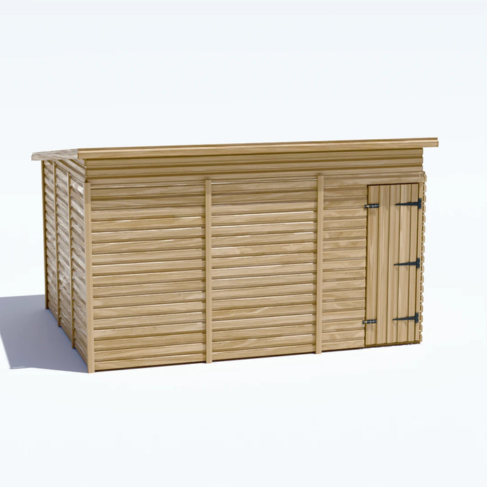12x10ft Wooden Garden Shed | Windowless | Pent Roof