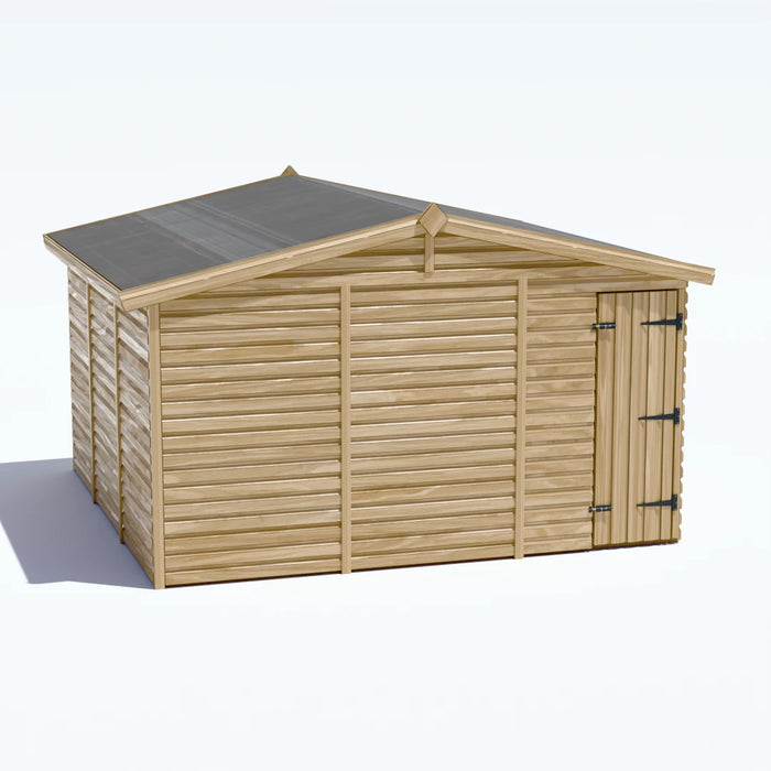12x12ft Wooden Garden Shed | Windowless | Apex Roof