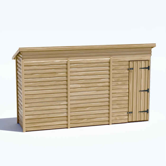 12x3ft Wooden Garden Shed | Windowless | Pent Roof
