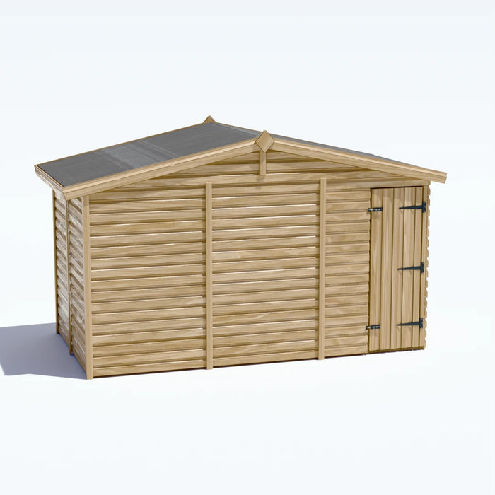 12x6.5ft Wooden Garden Shed | Windowless | Apex Roof