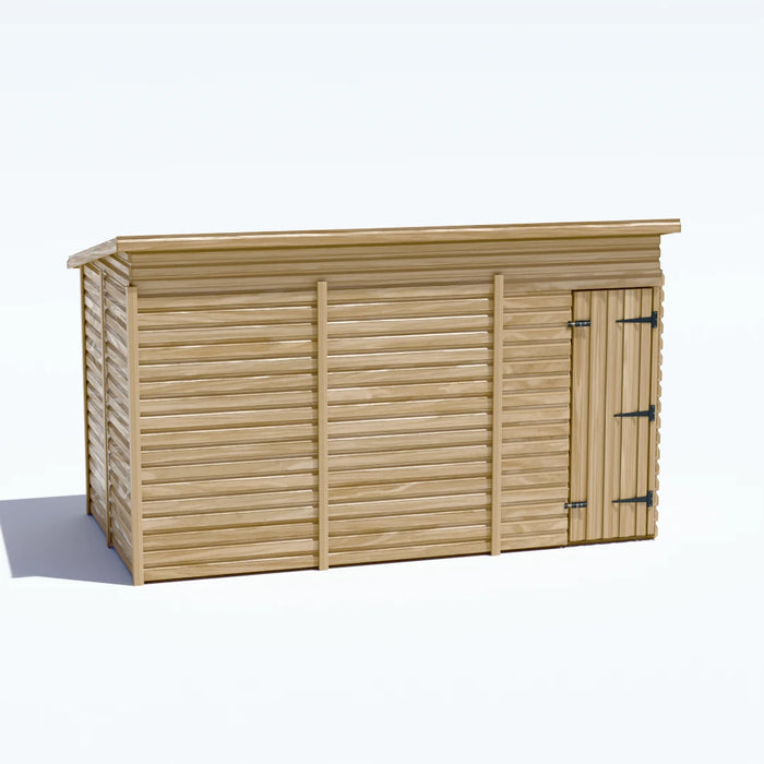 12x6.5ft Wooden Garden Shed | Windowless | Pent Roof