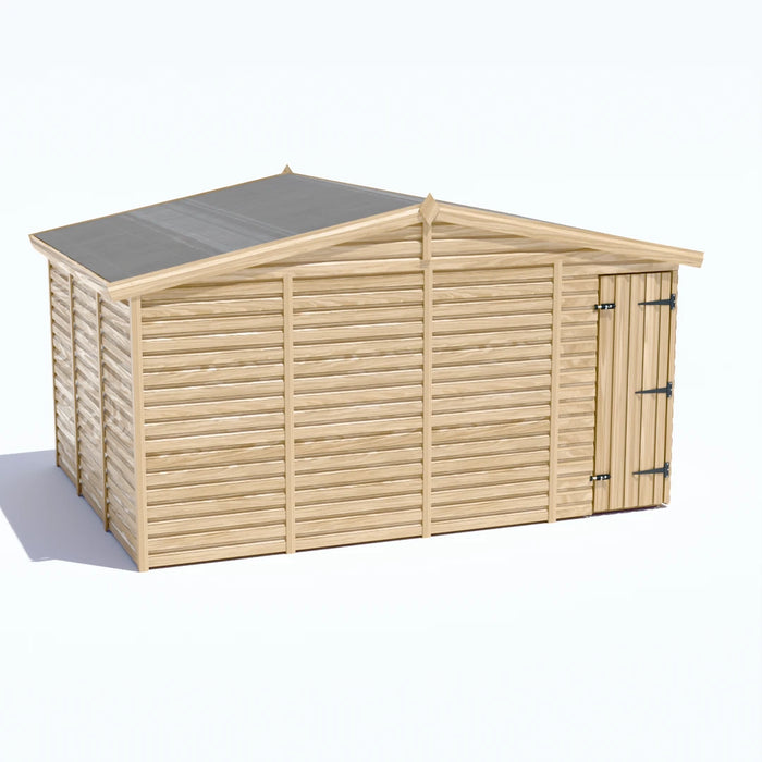 13x10ft Wooden Garden Shed | Windowless | Apex Roof