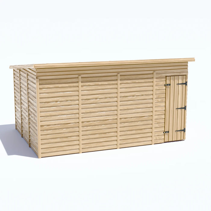 13x10ft Wooden Garden Shed | Windowless | Pent Roof