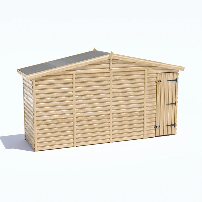15x4ft Wooden Garden Shed | Windowless | Apex Roof
