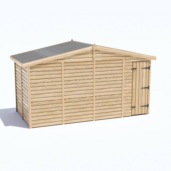 13x6.5ft Wooden Garden Shed | Windowless | Apex Roof