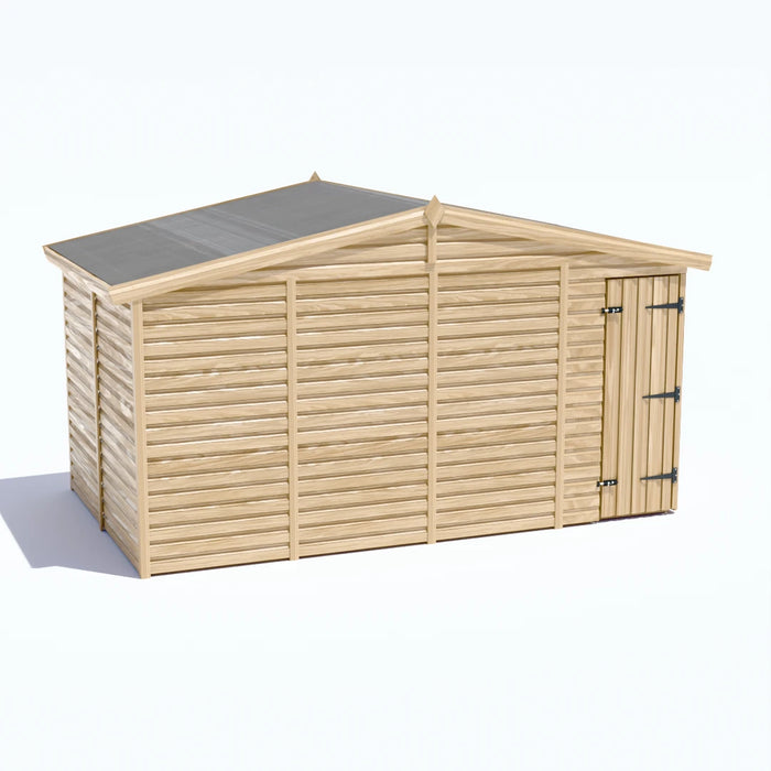 13x8ft Wooden Garden Shed | Windowless | Apex Roof