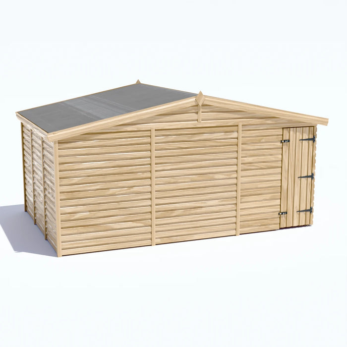 15x10ft Wooden Garden Shed | Windowless | Apex Roof