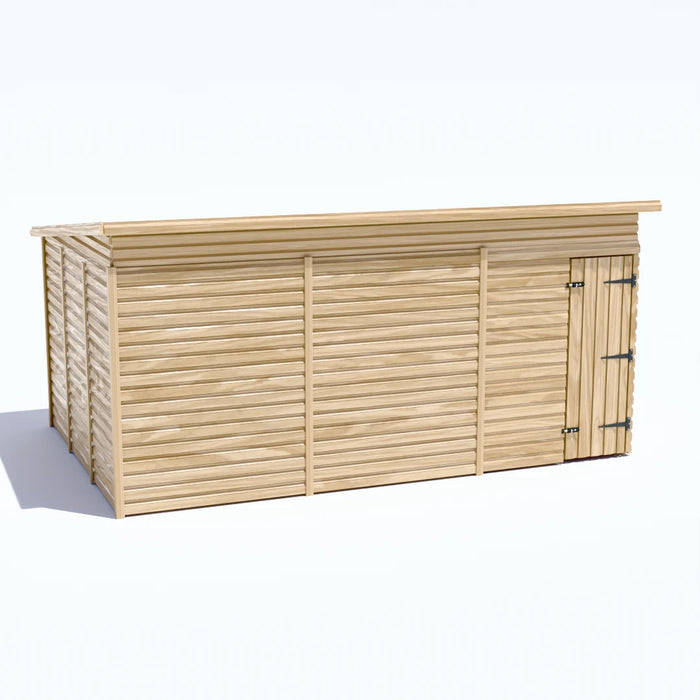 15x10ft Wooden Garden Shed | Windowless | Pent Roof