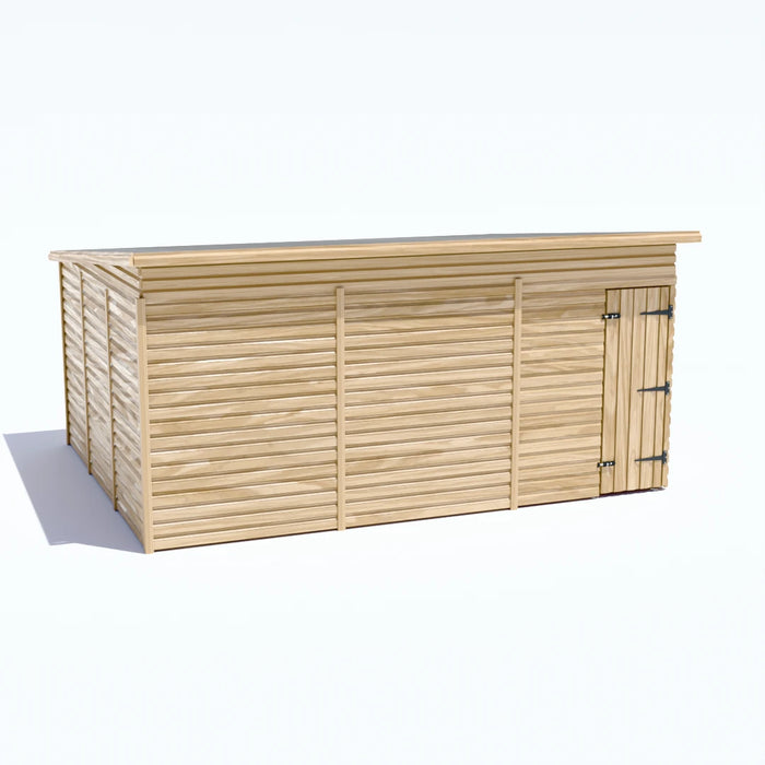 15x12ft Wooden Garden Shed | Windowless | Pent Roof