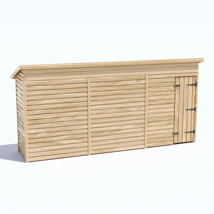 15x3ft Wooden Garden Shed | Windowless | Pent Roof
