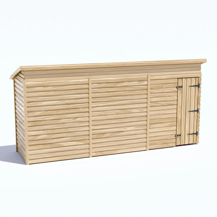 15x4ft Wooden Garden Shed | Windowless | Pent Roof