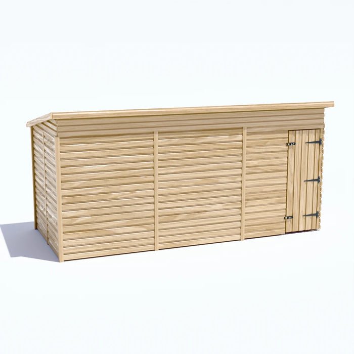 15x6.5ft Wooden Garden Shed | Windowless | Pent Roof