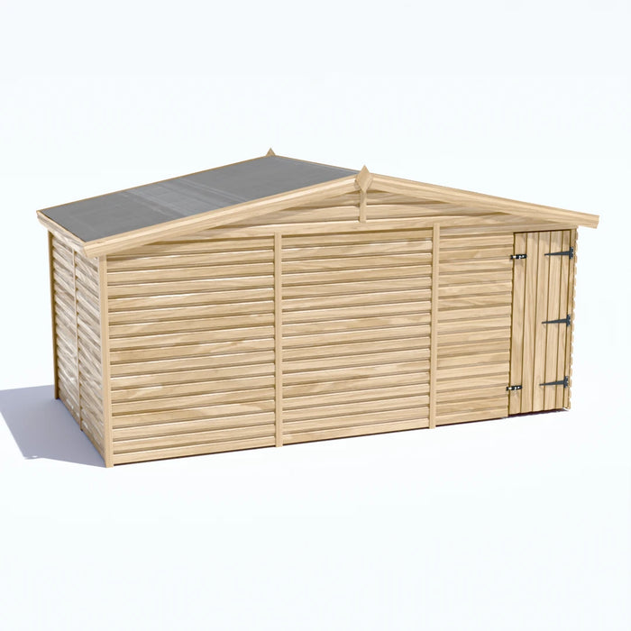 15x8ft Wooden Garden Shed | Windowless | Apex Roof