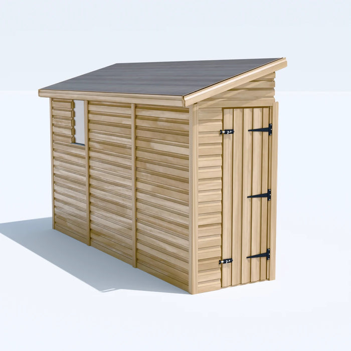 3x12ft Wooden Garden Shed | Windowed | Pent Roof