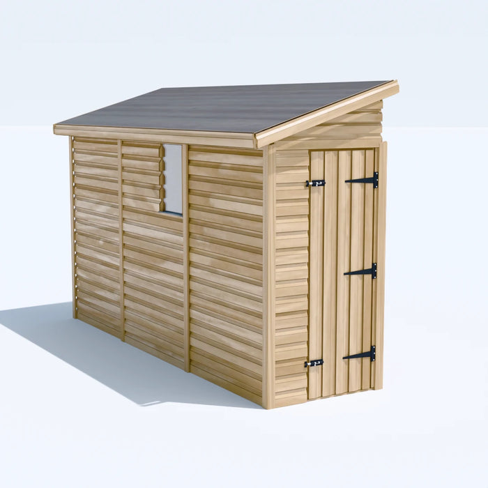 3x12ft Wooden Garden Shed | Windowed | Pent Roof