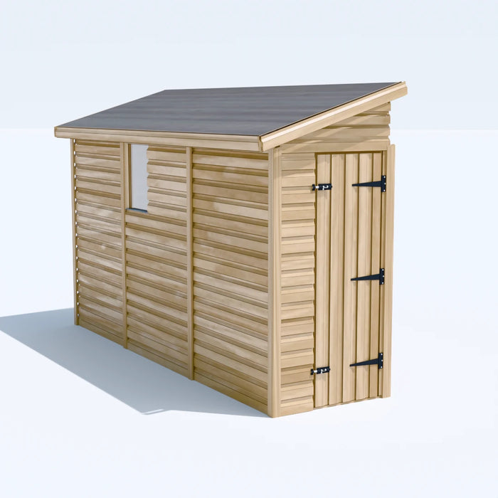 3x12ft Wooden Garden Shed | Windowed | Pent Roof