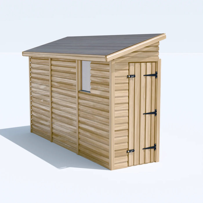 3x12ft Wooden Garden Shed | Windowed | Pent Roof