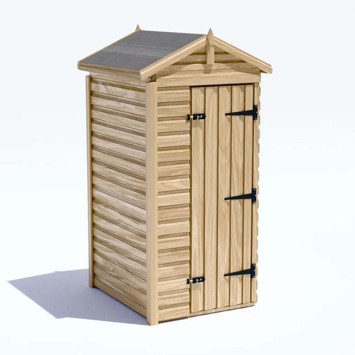 3x4ft Wooden Garden Shed | Windowless | Apex Roof