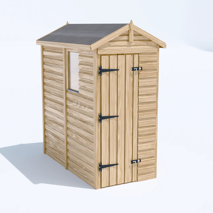 3x6.5ft Wooden Garden Shed | Windowed | Apex Roof