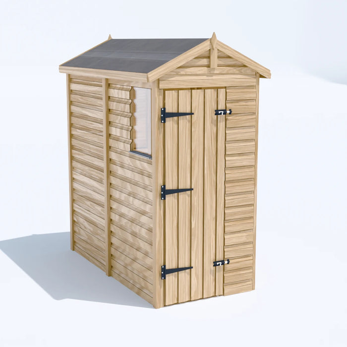 3x6.5ft Wooden Garden Shed | Windowed | Apex Roof