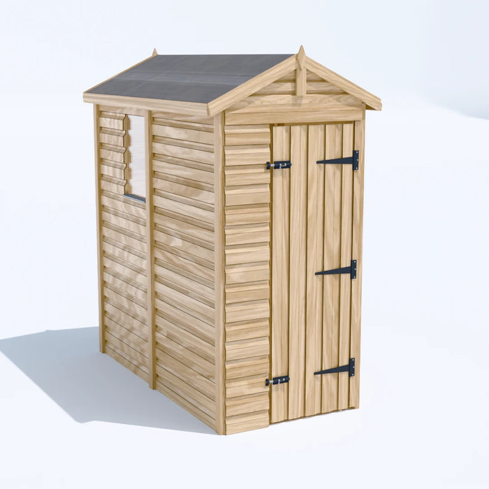 3x6.5ft Wooden Garden Shed | Windowed | Apex Roof