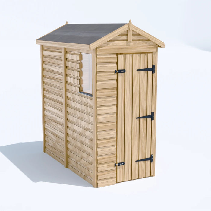 3x6.5ft Wooden Garden Shed | Windowed | Apex Roof