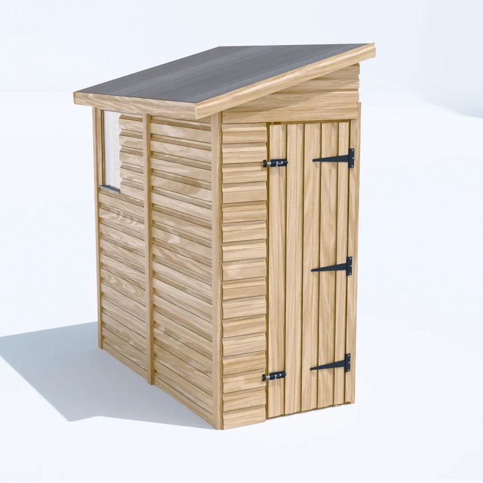 3x6.5ft Wooden Garden Shed | Windowed | Pent Roof