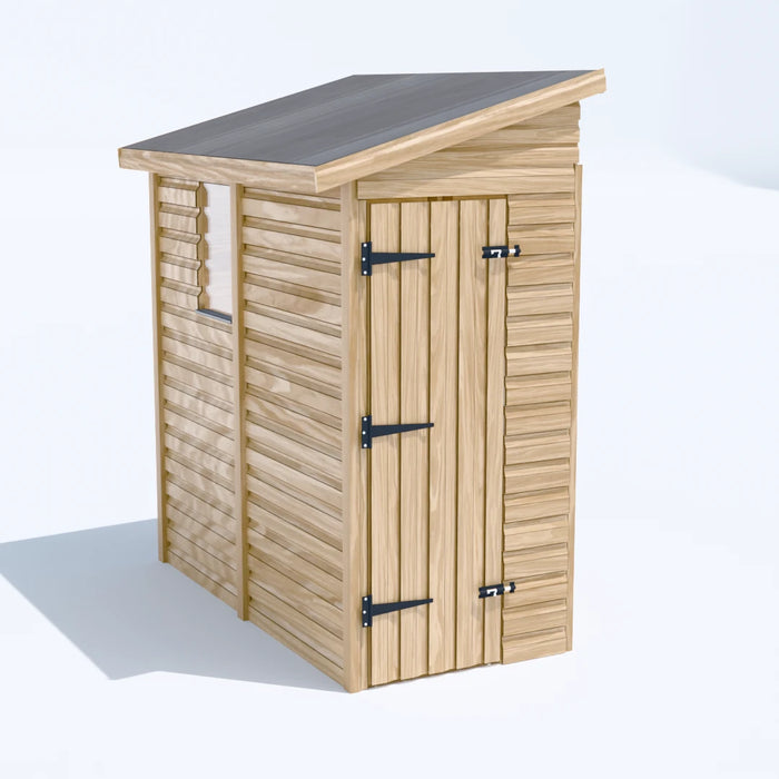 3x6.5ft Wooden Garden Shed | Windowed | Pent Roof