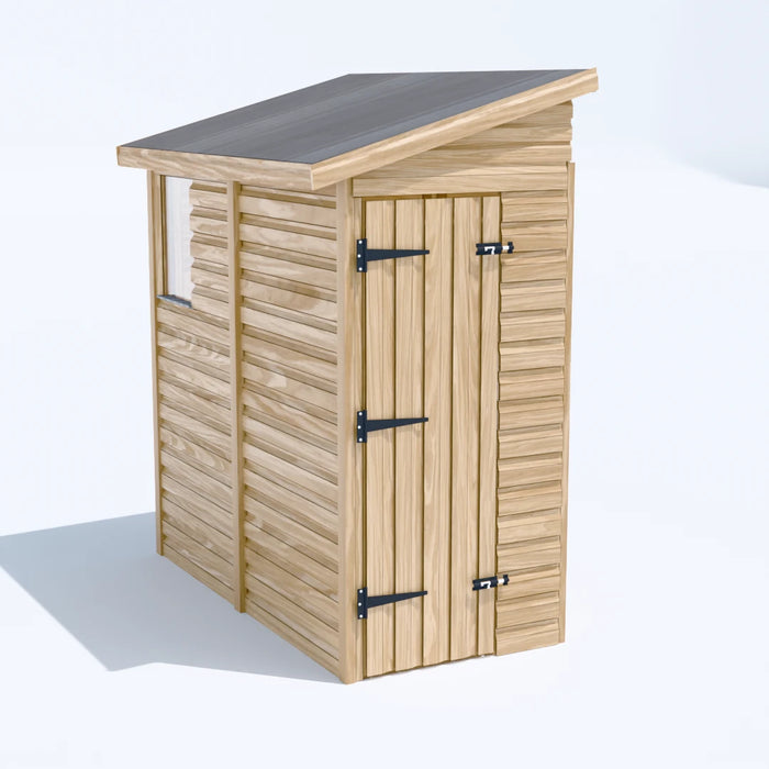 3x6.5ft Wooden Garden Shed | Windowed | Pent Roof