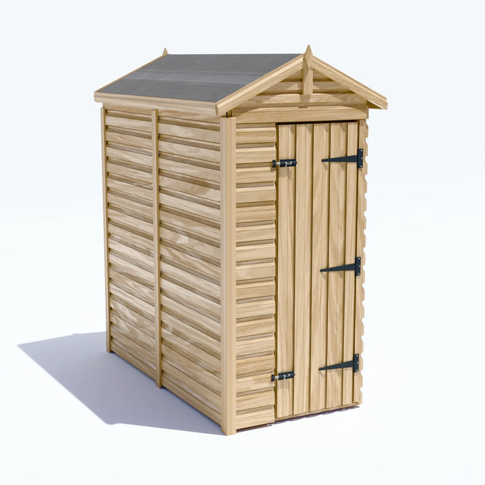 3x6.5ft Wooden Garden Shed | Windowless | Apex Roof