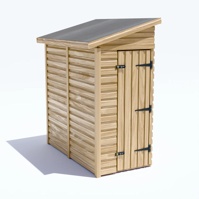 3x6.5ft Wooden Garden Shed | Windowless | Pent Roof