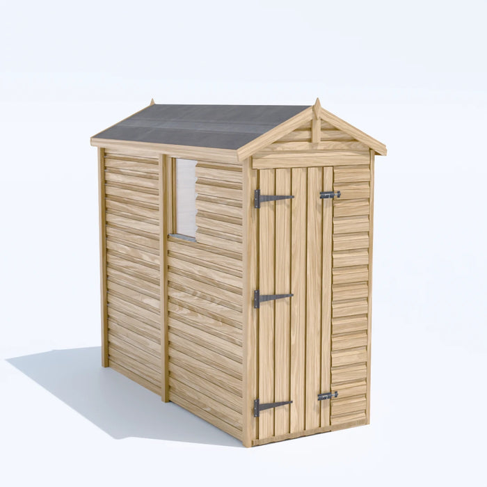 3x8ft Wooden Garden Shed | Windowed | Apex Roof