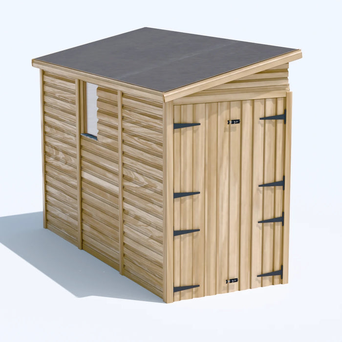 4x10ft Wooden Garden Shed | Windowed | Pent Roof