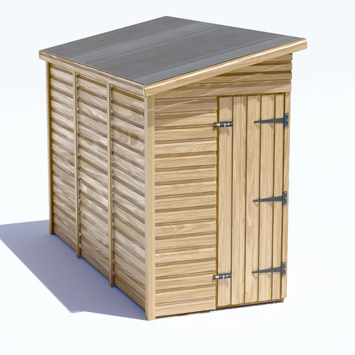 4x10ft Wooden Garden Shed | Windowless | Pent Roof