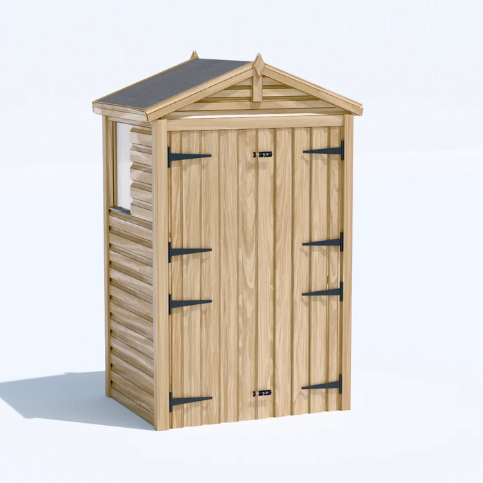 4x3ft Wooden Garden Shed | Windowed | Apex Roof
