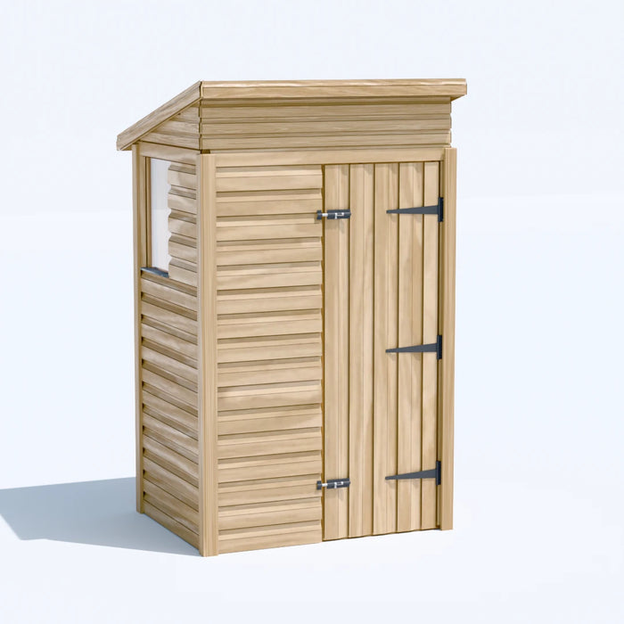 4x3ft Wooden Garden Shed | Windowed | Pent Roof