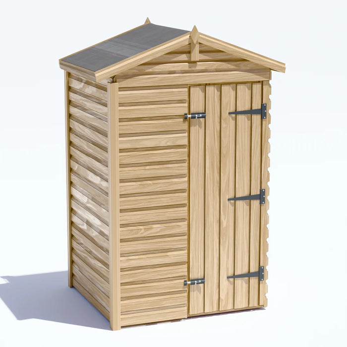 4x4ft Wooden Garden Shed | Windowless | Apex Roof