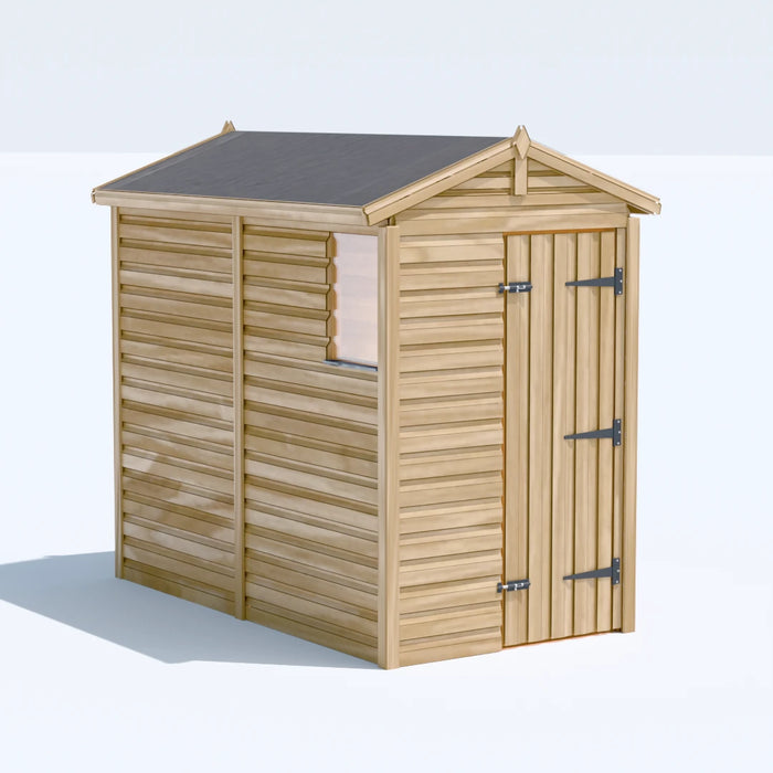 4x8ft Wooden Garden Shed | Windowed | Apex Roof