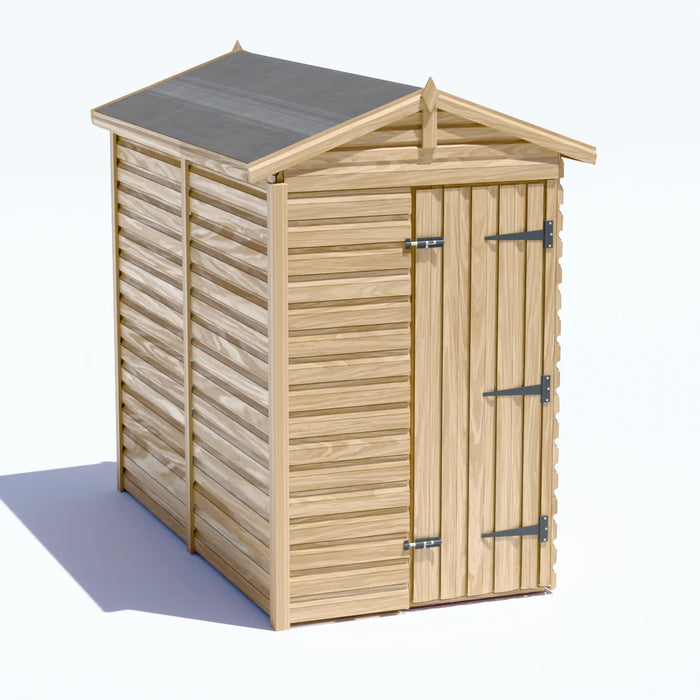 4x8ft Wooden Garden Shed | Windowless | Apex Roof