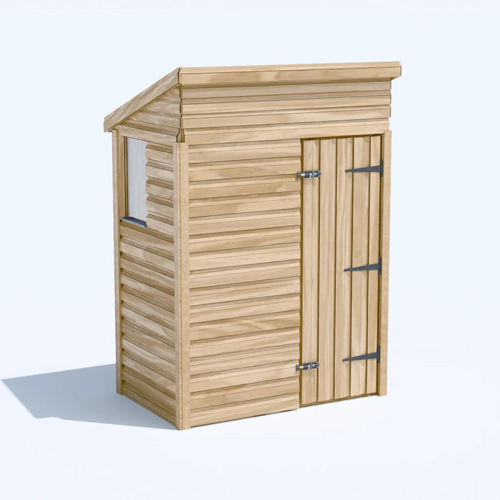 5x3ft Wooden Garden Shed | Windowed | Pent Roof