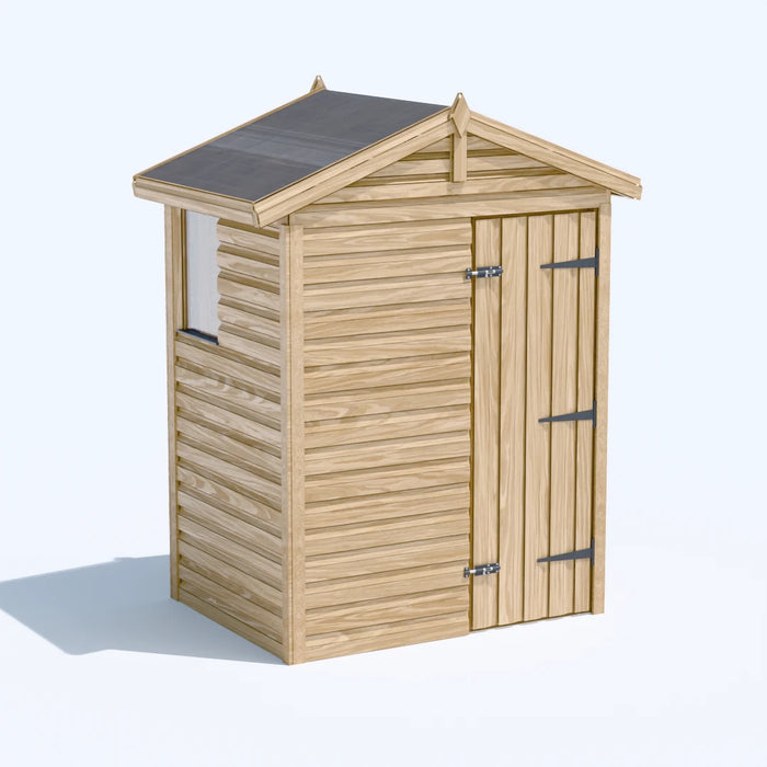 5x4ft Wooden Garden Shed | Windowed | Apex Roof