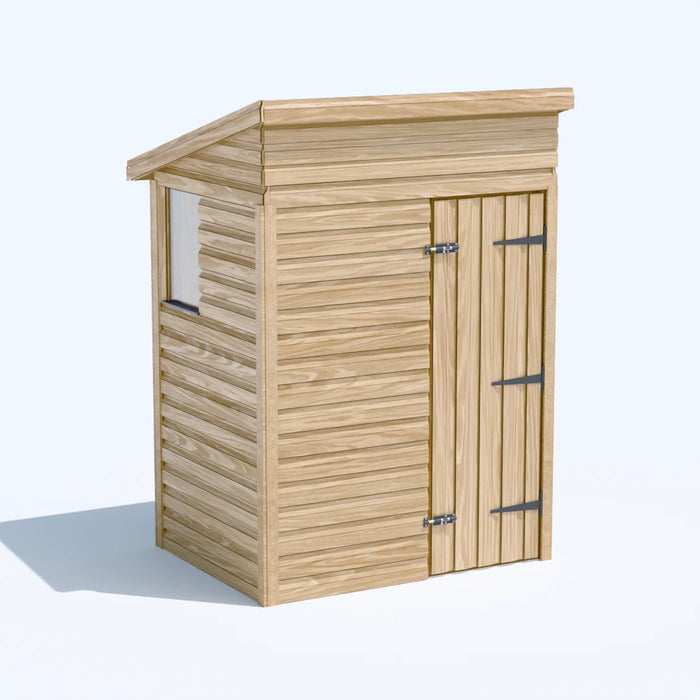 5x4ft Wooden Garden Shed | Windowed | Pent Roof